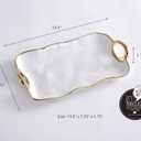 Pampa Bay Golden Handles Small Platter, Porcelain, 13.5" x 7.75" x 1.75"