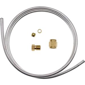 0.16"(4mm) Aluminum Tubing Kit,Gas Pilot Tubing Kit with Compression Olive Fittings M8x1 Female and Male Nuts, Valve Pilot Burner Tube Pipe Assembly,Length 39.5 Inch