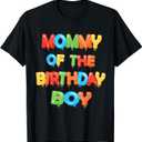 Mommy of The Birthday Boy Balloon Boys Party T-Shirt Small