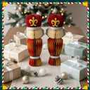 2 Pcs Christmas Nutcracker Honeycomb Centerpieces Nutcracker Paper Soldier/King 3D Honeycomb Table Topper Decoration for Home Xmas Party Supplies Favor
