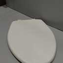 Bemis 500EC Durable Wood Toilet Seat with Easy Clean Hinges, Made in USA, Round, Biscuit