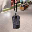 Pretaco for iPhone 11 Pro Max Case, [Black Leather Leopard Print][Fashion Retro Cell Case][2-in-1 with Lanyard] Soft TPU, Shockproof and Anti-Shock, Suitable for Women & Girls