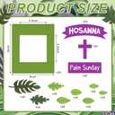 Burbell 24 Set Palm Sunday Paper Photo Frame Craft Kits for Kids Hosanna Holy Week DIY Palm Paper Photo Frame Arts Crafts for Easter Holy Week Christian Sunday School Church Activities Supply