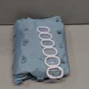 Siiluminisoy Boho Teal Shower Curtain Woven Fabric Shower Curtain, 72 x 72 Tufted Pleat Floral Puffs Textured Modern Farmhouse Minimalist Shower Curtain Set with Hooks for Bathroom