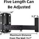 Desyeryamimi PA Speaker Mount Bracket Support up to 110lbs-Adjustable Speaker Wall Mount Brackets-Heavy Duty Speaker Mounts-Speaker Stand(2 Packs,Black)