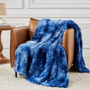 Homemate Heated Blanket Electric Throw - 50"x60" Heating Blanket Throw 1/2/4/6/8 Hours Auto-Off 10 Heat Levels Over-Heat Protection Luxury Faux Fur Sherpa ETL Certification