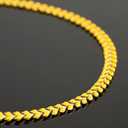 YOUBEIYEE 3M Gold Plated Chain Necklace for Women Jewelry DIY Copper Arrow Cable Link Chain Jewelry Making Supplies Findings Yellow Enamel Craft Chain Roll