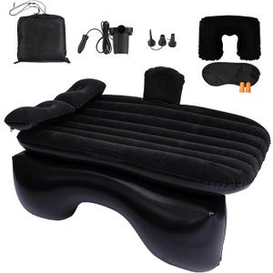 Inflatable Car Air Mattress Bed Back Seat with Air Pump 55" (L)x 35" (W) Inflatable SUV Truck Camping Mattress for Back Seat, Travel Car Bed Sleeping Pad for Full-Size Car SUV