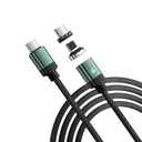 ZBF 100W USB C Magnetic Charging Cable,2 in 1 Magnetic Phone Charger Cable for Type C(1- Pack 6.6FT),USB-C to USB-C Cable 5A Fast Charging for iPhone 17 16 15,14,13 Pro Max, Mac Book Pro, iPad