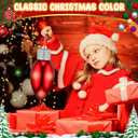 Zubebe 2 Pcs 12 Inch Glitter Lightbulb Shaped Ornament - Large Christmas Bulbs for Outdoor Tree Decorations - Plastic Light Bulb Hanging for Holiday Party