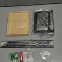 HapiRm Towel Racks for Bathroom Storage - No Drill Wall Mounted Towel Holder with Shelf and 6 Hooks, Rolled Towel Storage Bath Towel Organizer for Small Bathroom, Camper, Rv - Black