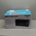 Emerson MW7302B Compact Countertop Microwave Oven with Touch Control, LED Display, 700W, 10 Power Levels, 6 Auto Menus, Glass Turntable and Child Safe Lock, 0.7 Cu., Ft. Black