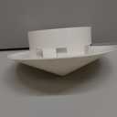 PATIKIL 4" Chimney Cap, Roof Vent Cap Cowl Rain Cover PVC Round Chimney Mushroom Shaped Air Vent Cover for Fireplace Exhaust Exterior Stove Pipe, White