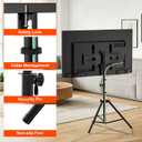 Tripod TV Stand,Outdoor TV Stand for 30-75 inch TVs, Adjustable Height Portable TV Stands with Safety Design, up to 88 lbs, Max VESA 600x400mm, Black(VC-Z1918)