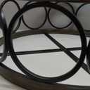 Light Fixtures Ceiling Mount,3-Lights Semi Flush Mount Ceiling Light Fixture,15.7" Black Dining Room Chandelier Rustic Drum Chandelier Pendant Light Fixture with Wood Grain Finish for Kitchen