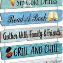 Capoda Deck Decorations Outdoor Deck Rules Sign Wall Art Porch Camping Summer Pool Dock Sign Plaque Camping Party Adventure Decor for Bar Campsite Cabin Tent Signs for Patio Backyard Outdoors Home