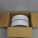 BESTVIP 100PCS Gold Plastic Plates, 10.25 Inch Disposable Dinner Plate Party with Gold Rim for Christmas, Thanksgiving, Heavy Duty Disposable Plastic Plates for Party, Wedding and Birthday, Events