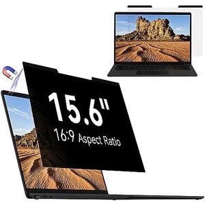 Mamol Magnetic Laptop Privacy Screen 15.6 inch ,16:9 Aspect Removable Anti Glare Protector Blue Light Privacy Screen Filter,Filter Shield Compatible with HP/Dell/Acer/Asus/Samsung/Lenovo/Thinkpad Envy