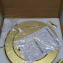 ROLOVE Gold Vanity Mirror with Lights, 12 Inch 3-Color Dimmable Smart Touch Makeup Mirror for Desk, 360 Rotation Tabletop Lighted Mirror for Bedroom, Dressing Room & Daily Grooming