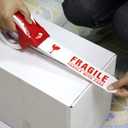 Fragile Tape Handle with Care Packing Tape 6 Rolls, Heavy Duty Shipping Box Sealing Tape with Dispenser, 2 Inch x 330 Feet (110 Yards) for Shipping and Moving Boxes