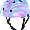 Adjustable Color Gradient Toddler Kids Bike Helmet for 3-5-8-14+Ages Girls Boys.Skateboard Bicycle Toddler Helmet 2-4 Years for Multi-Sports Cycling Scooter Inline Roller Skates Rollerblading