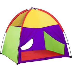 ATDAWN Kids Play Tent, Kids Pop Up Tent, Camping Playground, Indoor/Outdoor Children Playhouse for Boys and Girls, Rainbow Color