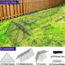 Foldable Expandable Chicken Tunnel for Outdoor Yard, Heavy Duty Poultry Run Tunnel, Predator Proof Enclosure Playpen for Chickens Rabbits Ducks