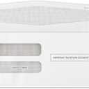 W-2 Tax Envelopes for W2 3-Up with the side stub removed Horizontal style, 25 Pack of Double Window Self-Seal Security Envelope, with the Side Stub Removed, Pack of 25 Envelopes