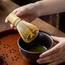 Matcha Whisk - Bamboo Whisk for Matcha Powder, Handcrafted Organic Traditional Japanese Chasen, 100-Prong Matcha Stirrer Wisk Mixer Brush for Authentic Tea Preparation