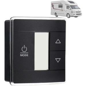 3316250.712 RV Single Zone Wall Thermostat Replacement for Dometic for RV/Camper Conditioners - Precise Temperature Control w, Bright Blue Backlight Self-extinguishingBlack