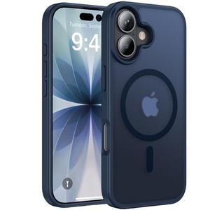 RIOBIO Magnetic for iPhone 17 Case [Compatible with MagSafe][Translucent Matte Slim] Military-Grade Shockproof Protective for iPhone 17 Phone Case, Blue