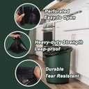 Home Compostable Trash Bags 13 Gallon, 100 Count Tall Kitchen Garbage Bags (23 x 29) Black, Extra Strong Food Waste Bags for Kitchen, Office, Yard