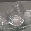 WDF 7oz Clear Dessert Cups Disposable - 96 Pack Dessert Cups With Mini Gold Spoons Plastic Parfait Cups Medium to Large 48 Ice Cream Plastic Cups & 48 Gold Tasting Spoons for Party & Thanksgiving