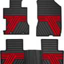 TTX LIGHTING Rubber Floor Mats for Honda Civic Sedan 2006-2011 | Not for Coupe, All Weather Heavy Duty Custom Fit Car Liners, 1st & 2nd Row, Black & Red