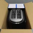Hamilton Beach 2 Slice Extra Wide Slot Toaster with Bagel & Defrost Settings, Shade Selector with 7 Browning Levels, Toast Boost, Auto Shutoff, Black & Stainless Steel 
