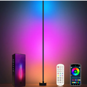 Corner Floor Lamp - Smart RGB LED Corner Lamp with App and Remote Control, 16 Million Colors & 68+ Scene, Music Sync, Timer Setting - Ideal for Living Rooms, Bedrooms, and Gaming Rooms