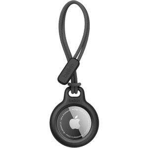 Belkin Apple Airtag Secure Holder With Strap - Apple Air Tag Keychain - Airtag Holder With Strap For Key Ring - Airtag Keychain Accessories - Scratch Resistant Airtag Case With Raised Edges - Black