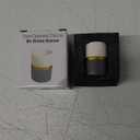 Ceramic Match Holder with Striker Pads - White/Navy/Gold - Decorative Matches in a Jar - Bathroom Matches Holder