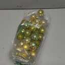 Lulu Home Christmas Ball Ornaments, 34 Ct 1.57" Pre-Strung Hanging Ornament Decorations, Xmas Shatterproof Plastic Balls for Holiday Party Wreath Garlands Trees, Golden