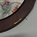 BIWSHA Vintage Rustic Deer Oval Wall Art Decor, Farmhouse Deer Framed Christmas Wooden Wall Art Room Decor, Pine Newspaper Wall Hanging Decor for Home Bedroom, 10.2x15.7 Inch