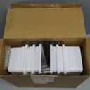 Remerry 6 Pcs Flatware Tray with Lid and Drainer, Plastic Utensil Organizer, Kitchen Cutlery Transparent Storage Box with Lid and Drain Rack, Drawer Tableware Storage Box for Home and Travel (White)