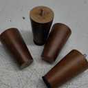 Round Wooden Furniture Legs 2 Inch Wooden Replacement Legs for Furniture Sofa Table Cabinet Set of 4 (Brown)