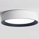 Dimmable LED Flush Mount Ceiling Light,5CCT 3000K-6000K Modern Round Close to Ceiling Lighting Fixtures,15.7 Inch Minimalist Black and White Ceiling Lamp for Kitchen,Hallway,Laundry Room