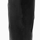 Coutgo Womens Cowboy Western Boots with Embroidered Square Toe Chunky Heel Mid Calf Boots Fall Winter Shoes (Black)