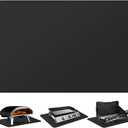 FLASLD Fireproof & Waterproof Under Blackstone Griddle BBQ Mat, Heat Resistant Grill Mats for Outdoor Grill to Protect Your Prep Table and Outdoor Grill Table (Black,24 x 36in)