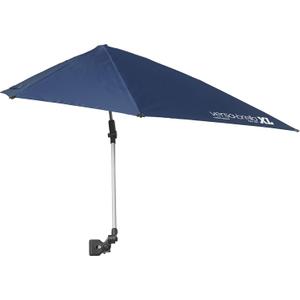 Versa-Brella UPF 50+ Personal Sun Shade - Portable Umbrella for Sports & Outdoors - Secure Clamp, 360-Degree Swivel Adjustable Position for Maximum Sun Protection - Compact with Carry Case (Midnight Blue)