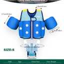 Kids Pool Floaties 1-2-3-5-7-9 Years Old, Toddler Swim Vest 20-30-50-70 Pounds, Comfortable Extended Wear Kids Float Jacket with Crotch Strap, Bright & Colorful Design and Unpadded Sides for Comfort