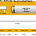 (6Pack) F20T12/CW 20 Watt Cool White 24Inch Fluorescent Light Bulbs,T12 20W 24 Inch Fluorescent Tube,4100K, Replacement for F20T12/CW/ALTO, F20T12/CW/ECO, F20T12/SP41/ECO,G13 Base,1400 Lumens
