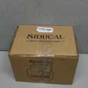 SIDUCAL Ceramic Rustic Farmhouse Vase, Sand Glaze Finish Boho Vase, Pottery Decorative Flower for Home Decor, Table, Living Room Decoration, Shelf Decor, Mantel, 7 Inch, Beige