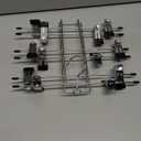 Pants Hangers with Clips,Space Saving Hanging Closet Organizer-6 Tiers Skirt Hangers with 360° Swivel Hook,Closet Organizer-Clothes Hangers- College Dorm Essentials Apartment Essentials- 6 Pack